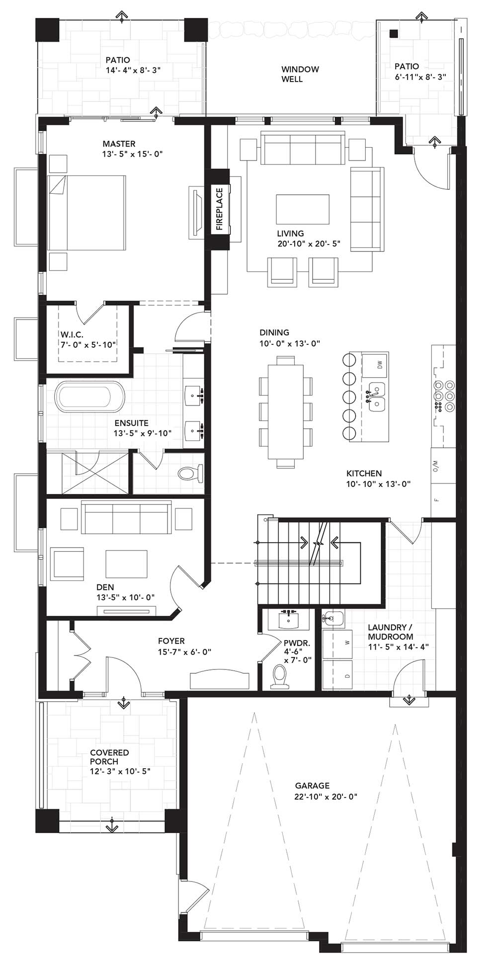 Main Floor Plan - Left Unit